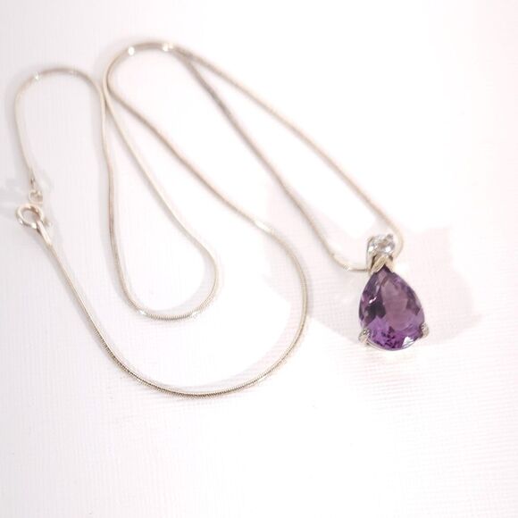 Amethyst Pendant Necklace Pre-Loved - Picture 7 of 10